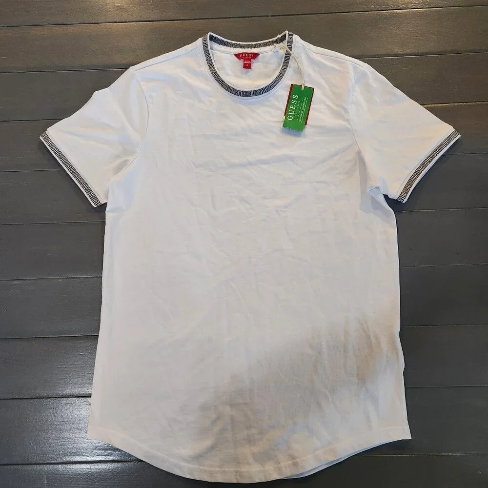 Guess Los Angeles Men's Pure White Crew Neck Short Sleeves T-Shirt Size Medium - Picture 2 of 7